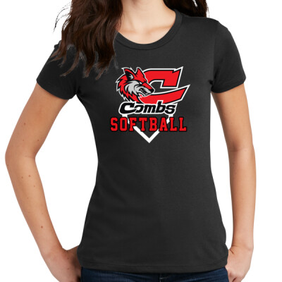 Combs Softball Diamond Ladies Crewneck T-shirt   Thumbnail